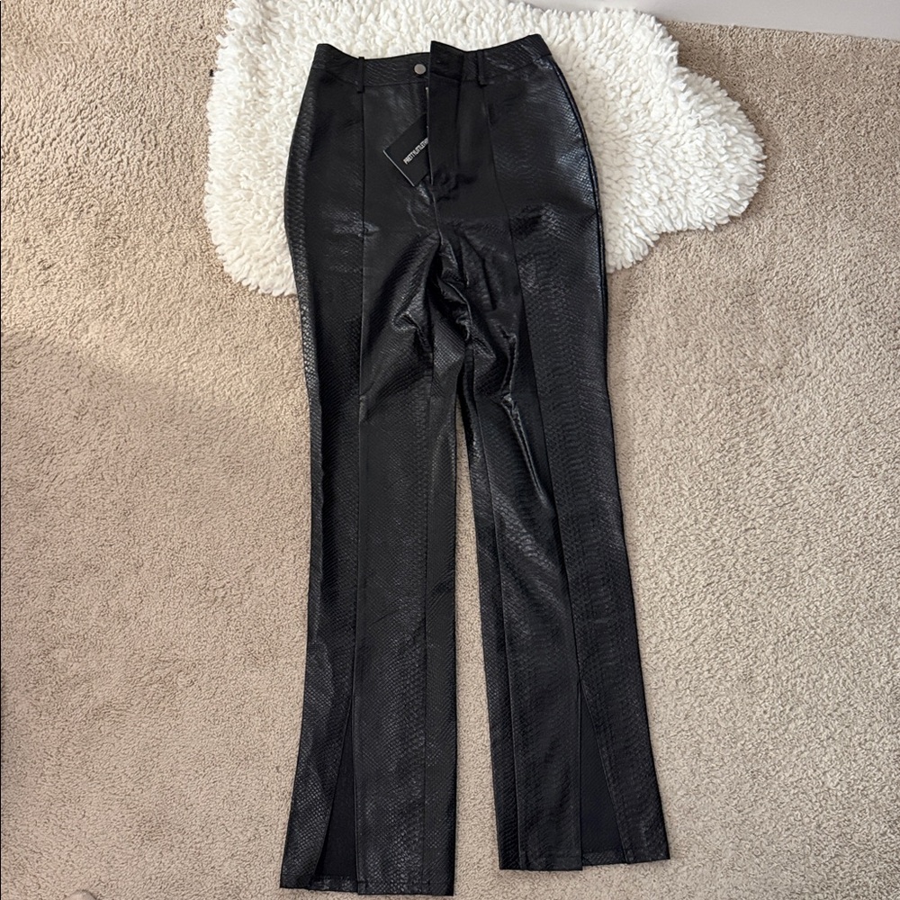 PrettyLittleThing Black Leather Pants